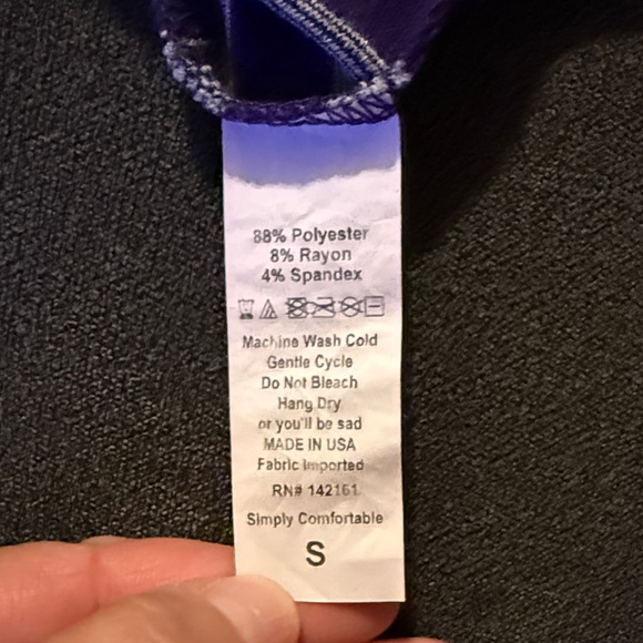 LuLaRoe Purple and Gray Striped Pencil Skirt - Picture 3 of 3